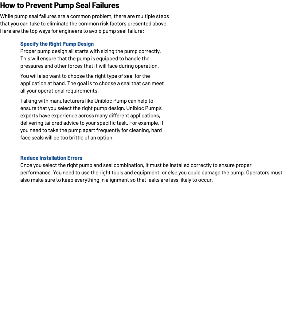 How to Prevent Pump Seal Failures While pump seal failures are a common problem, there are multiple steps that you ca   