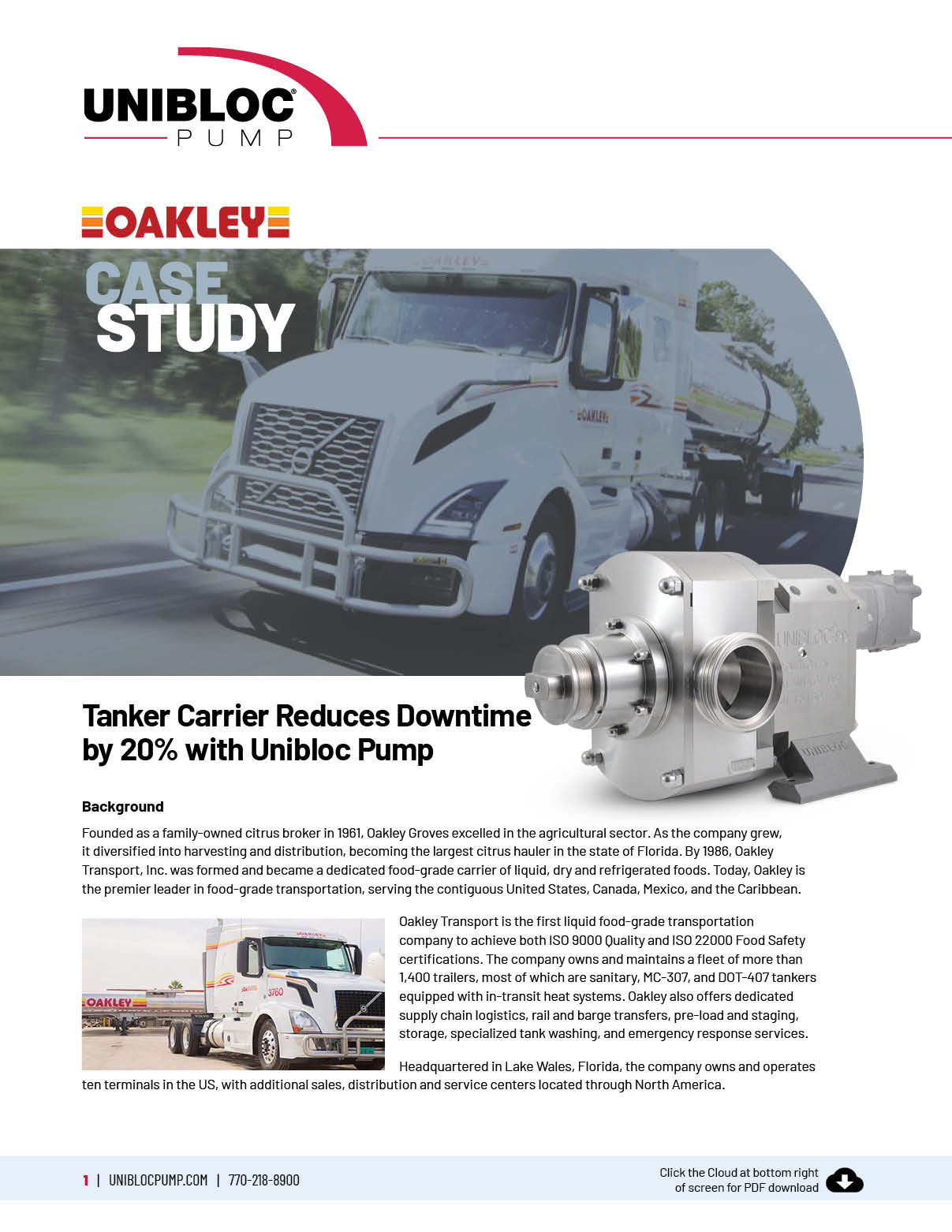 Unibloc Pump - Tanker Carrier Reduces Downtime by 20% with Unibloc Pumps